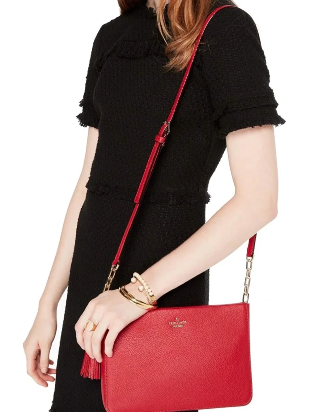 Kate Spade New York Kingston Drive Alessa Leather Bag, Heirloom Red